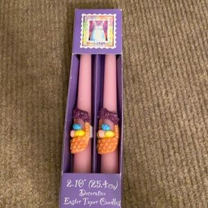 Vintage Easter candles in box 2 10” decorative Easter taper